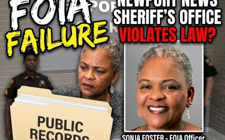 FOIA FAILURE: Sonja Foster @ Newport News Sheriff’s Office Violates 1A, Ignores Public Records Request