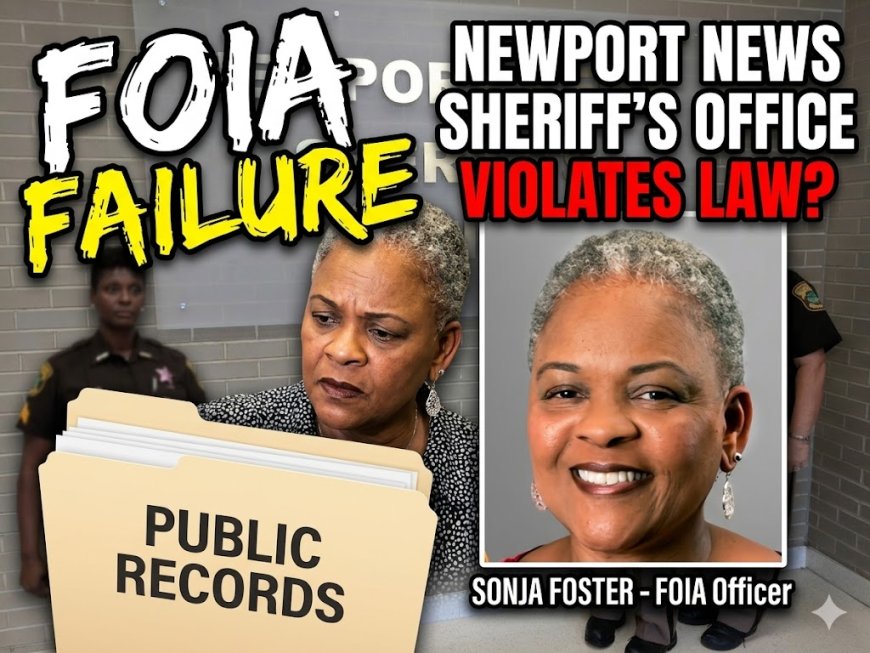 FOIA FAILURE: Sonja Foster @ Newport News Sheriff’s Office Violates 1A, Ignores Public Records Request