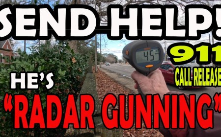 Send  Help! He's "RADAR GUNNING"