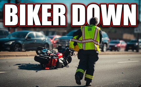 BIKER DOWN - They're NOT gonna let you drive that