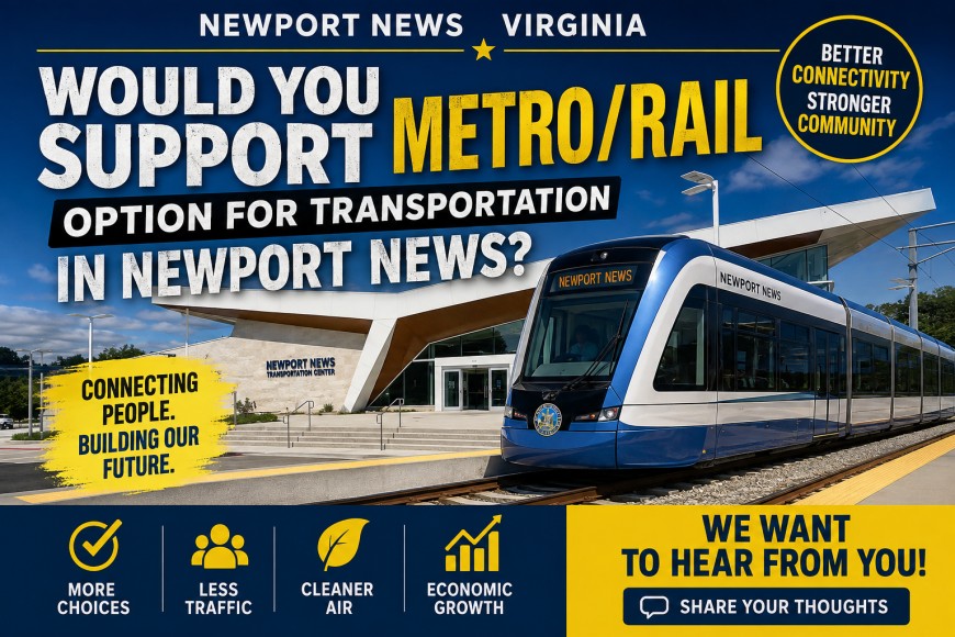 Would you support a Metro Train in Newport News at a cost of estimated $100–200 million
